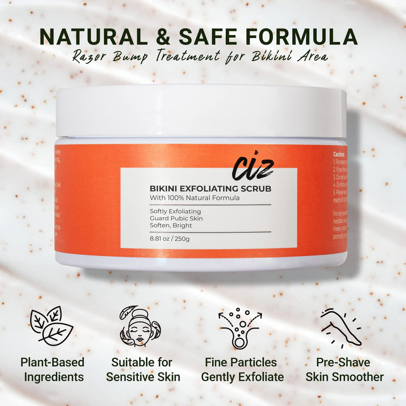 Bikini Area Exfoliator, Exfoliating Scrub for Bikini Area, Ingrown Hair Treatment for Bikini Area, Razor Bump Treatment for Bikini Area, Sugar Scrub for Bikini Area, Shaving Exfoliator Scrub for Women - BeesActive Australia