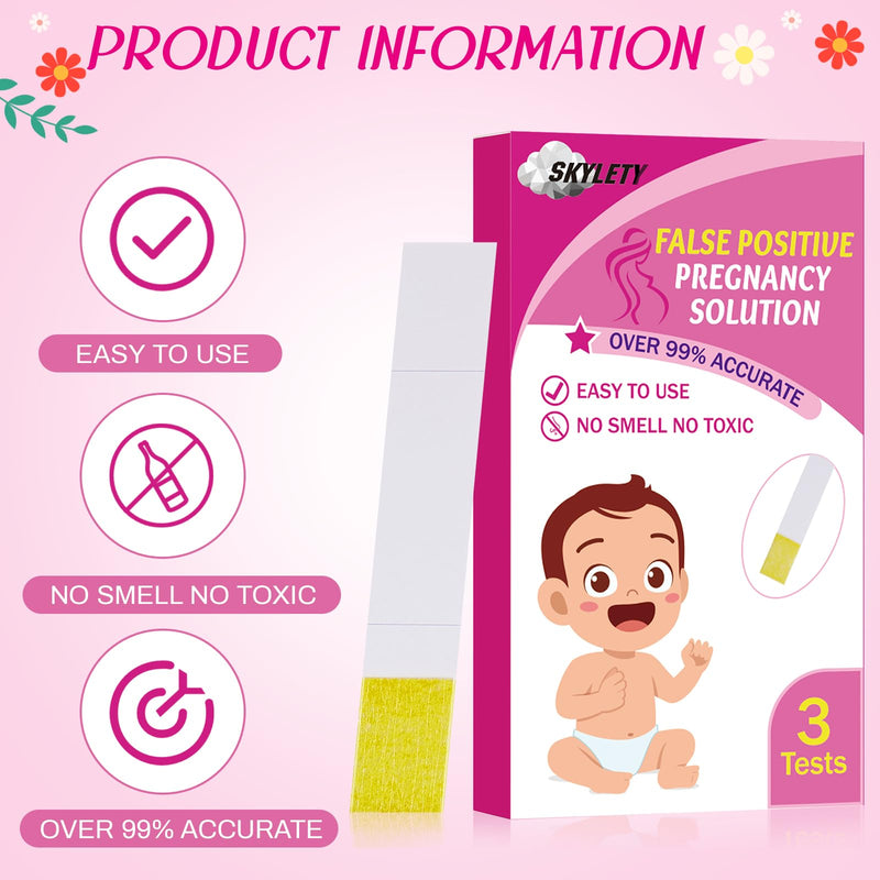 Skylety 3 Pcs Prank False Positive Pregnancy Solution Fake Any Pregnancy Test to Be Positive Including 3 Small Urine Cups for April Fool's Day Classical Style - BeesActive Australia