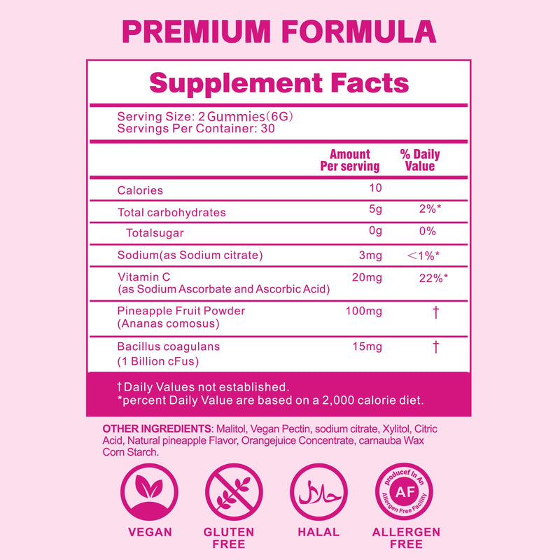 Premium feminine Balance Gummies for Women’s - Hawaiian Pineapple Gummies for Women PH Balance Support - Delicious PH Balance for Women’s with Immune Support - Vegetarian Friendly - 60 Count