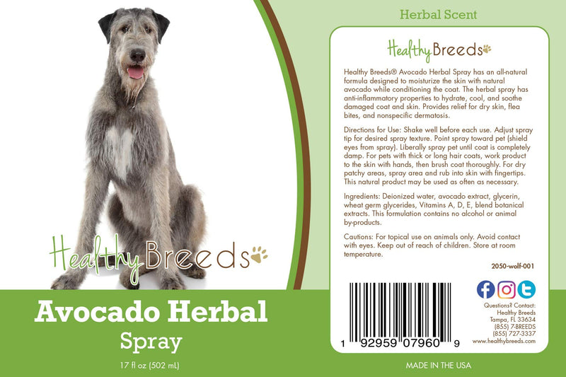 Healthy Breeds Irish Wolfhound Avocado Herbal Spray 17 oz