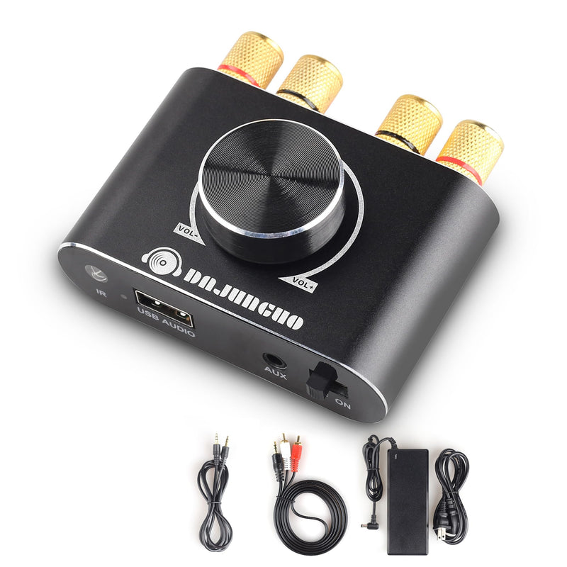X100H Audio Amplifier 2.0 Channel 100W+100W TPA3116D2 Power Amplifier,Supports Bluetooth5.1/USB/3.5mm AUX Input