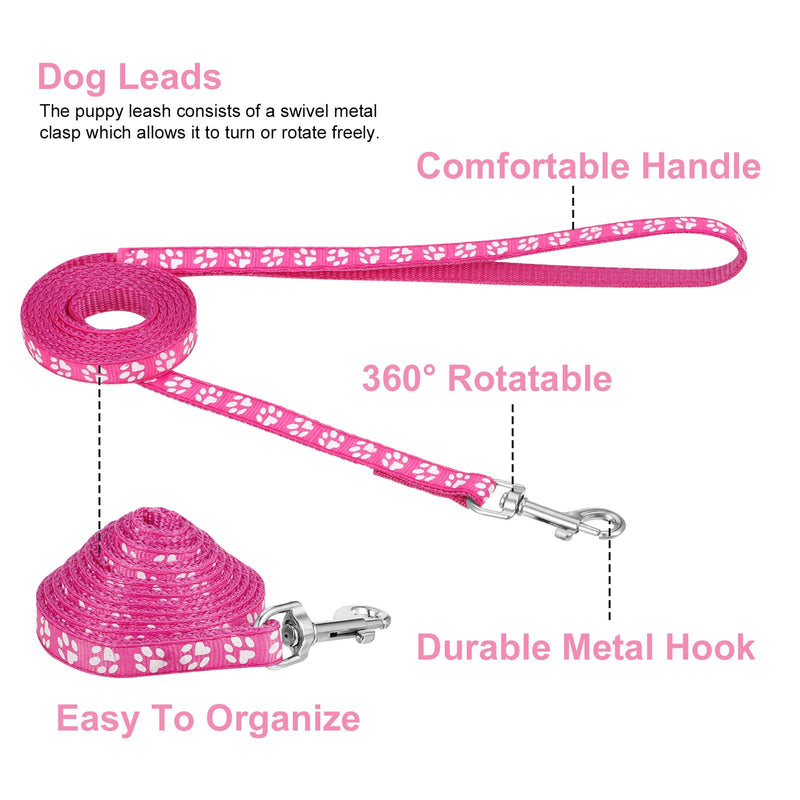 tonyg-p 2 piece puppy collars with leash set, dog collar and leash, adjustable dog collar, soft nylon pet collar for puppies, small medium dogs - BeesActive Australia