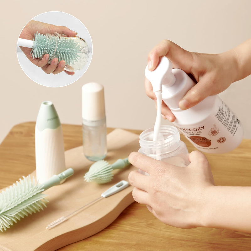 Momcozy Bottle Brush Cleaning Fluid, Powerful Cleaning with Natural Foam, Suitable for Momcozy Press Foaming Clean Bottle Brush Set, 11.9 Ounces