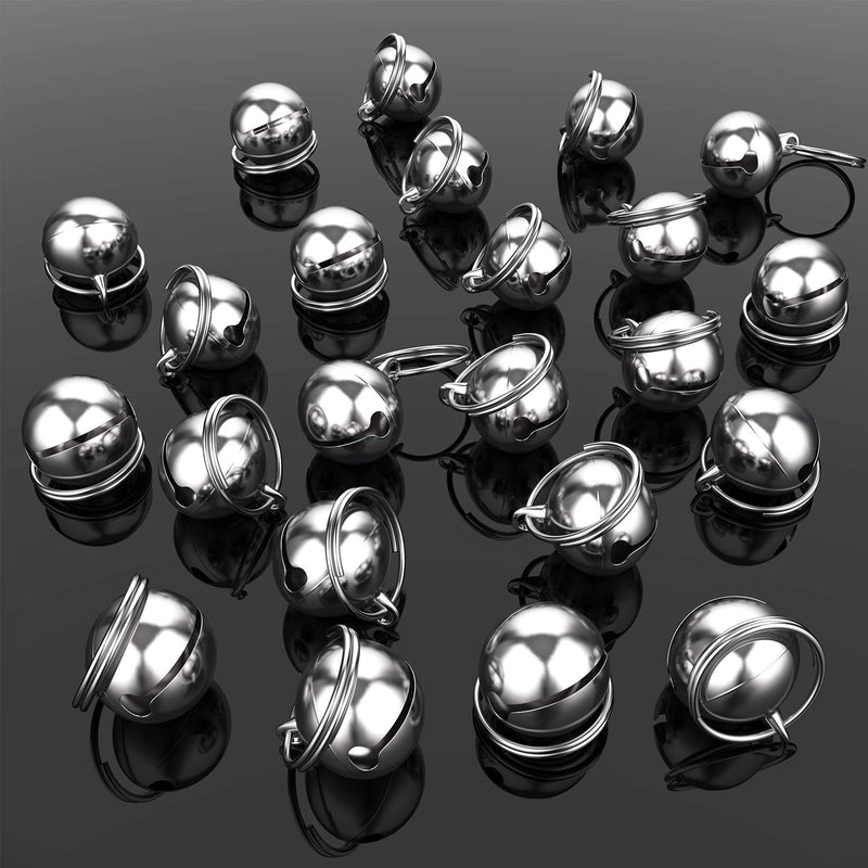 Outus 24 Sets of Cat Bells for Cat and Dog Collar Loud Pendant Pet Cat and Dog Bell Pet Pendant Accessories (Silver) Silver - BeesActive Australia