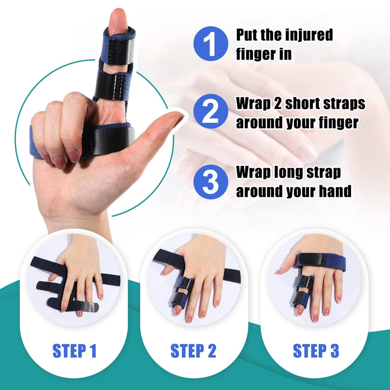 Sumifun Trigger Finger Splint for Right and Left Hand, Mallet Finger Brace for Index Middle Ring Pinky, for Straightening Dislocated Fingers, Releasing Arthritis Pain