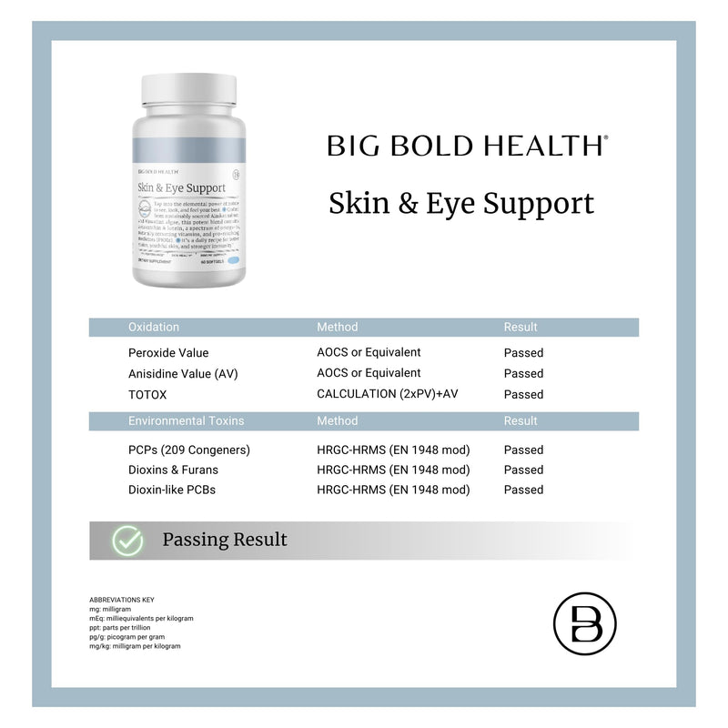 BIG BOLD HEALTH Skin & Eye Support - Omega-3 Complex with Alaskan Salmon Oil, DHA, Astaxanthin & Lutein for Healthy Eyes & Skin - 60 Softgels