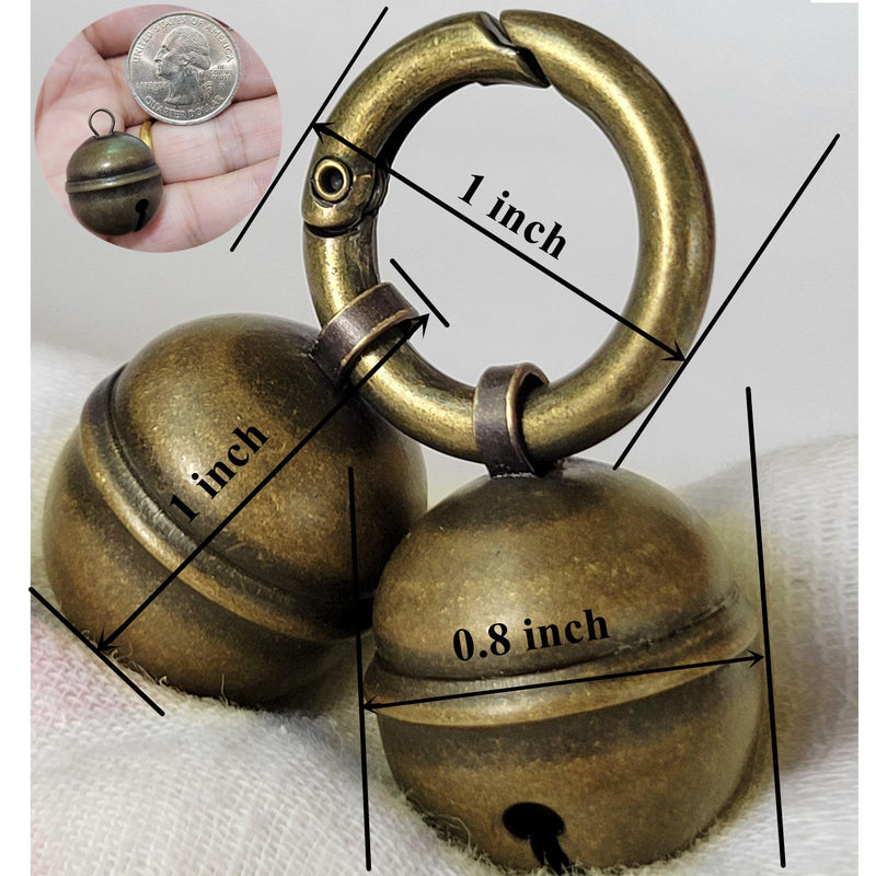 Dog Bells for Pet Tracking, 4 Extra Loud Dog and Cat Bells for Collar,Copper Bells with Quick Clips - BeesActive Australia
