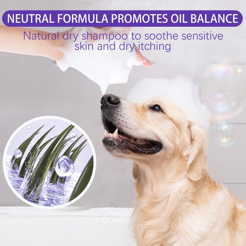 300ml/10oz Pet Waterless Dog Dry Shampoo for Dogs and Cats, Soothe Sensitive Skin and Itchy Dryness, Natural Dry Shampoo, No Rinse Foam Mousse for Pet Deep Cleansing Deodorizing and Grooming - BeesActive Australia