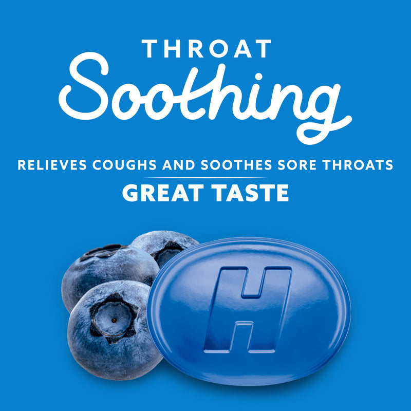 Halls Throat Soothing Blueberry Cough Drops, Economy Pack, 80 Drops