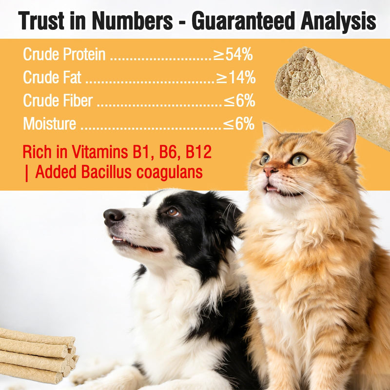 Freeze Dried Cat Chew Sticks Duck Recipe, Dental Treats for Cats Dogs, Pet Teething Sticks Cats Treats Snack, High-Protein Daily Reward Striped 1.76 Ounce (Pack of 1)