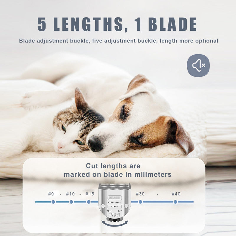 2PCS Adjustable 5 in 1 Replacement Blades Compatible with Wahl 5 in1 Clipper Bravura, Chromado, Creativa, Figura, Motion, Supergroom Dog Grooming Clippers Black-2 - BeesActive Australia