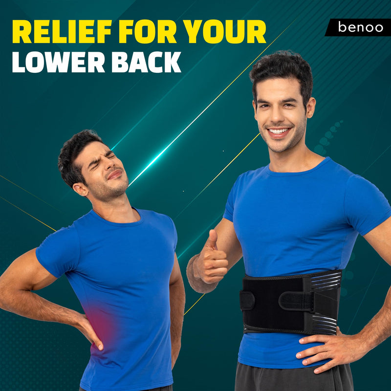 Back Brace for Lower Back Pain Relief, Adjustable Breathable Lumbar Support Belt for Men & Women, Ideal for Work & Everyday Use (Large (39-44.9")) Large (39-44.9") - BeesActive Australia