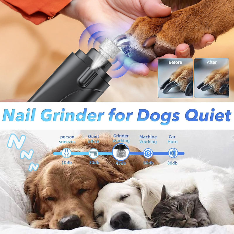 CATPICK 2-in-1 Cat Nail Clippers & Dog Nail Clippers Trimmers for Large Medium Small Dogs Cats Claw Trimmer Quick Sensor and Safety Guard USB Rechargeable with 2 LED Lights Dogs Nail Trimmer