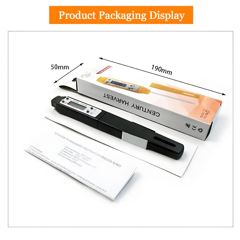 Meat Thermometer - Digital Food Thermometer for Cooking Kitchen - Automatic Calibration Pen Style Electronic Pocket Thermometer for Water Temperature, Barbecue (Yellow) Yellow - BeesActive Australia