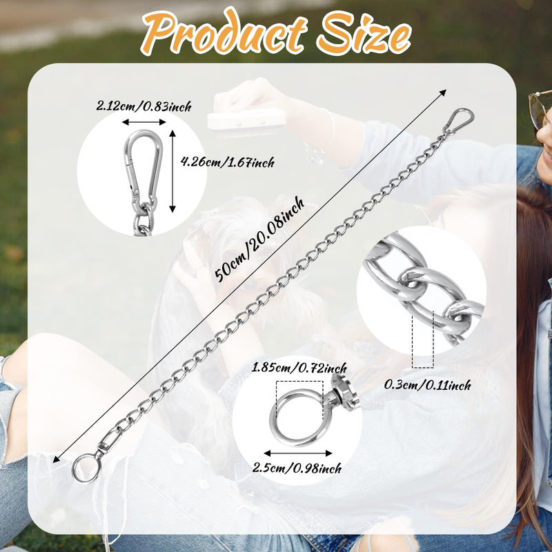 Chain Dog Collar Stainless Steel Metal Links Walking Training Collar Chew Proof Dog Necklace for Small Medium Large Dogs (18in x 2.5mm(Neck max 16in)) - BeesActive Australia
