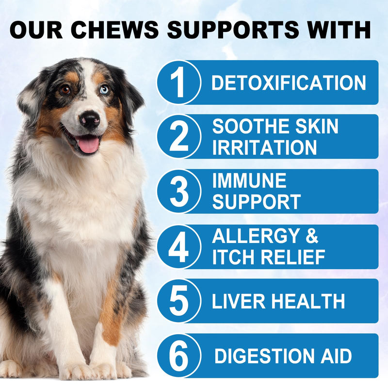 Allergy Relief Chewables for Dogs (150 Count) - Itch & Skin Supplement for Seasonal Allergies, Hot Spots, Itchy Skin - Natural Omega-3 - Dog Allergy Chews