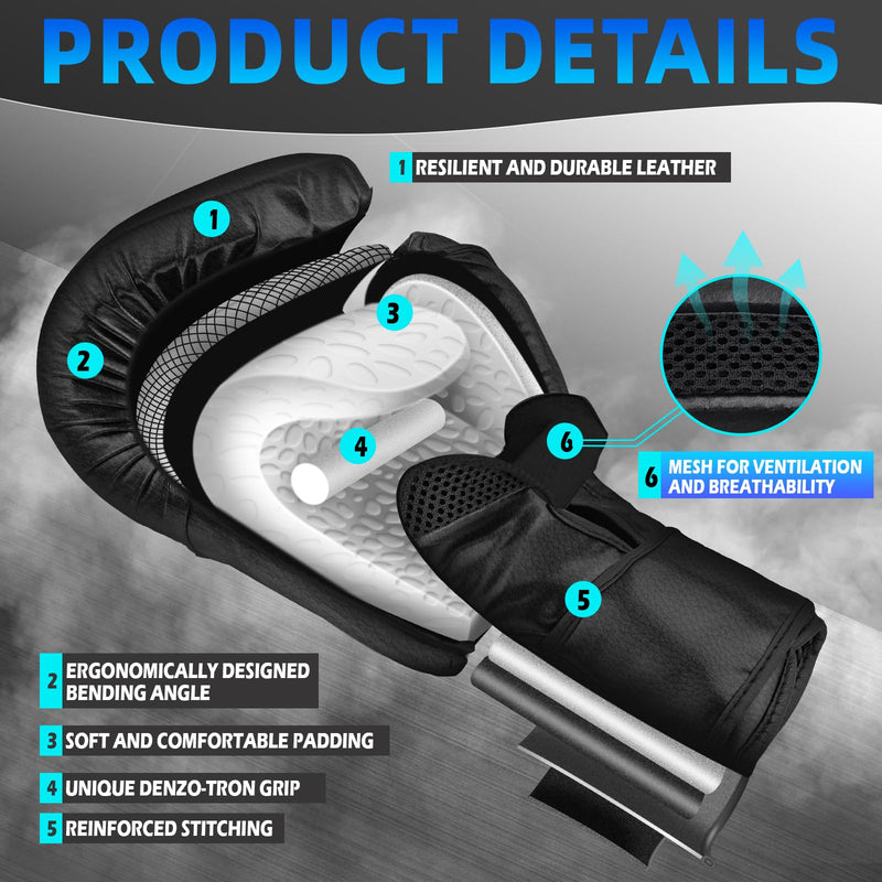 Boxing Gloves for Men and Women, Pro Training Sparring Muay Thai Gloves, Adults Heavy Punching Bag Gloves for Boxing Kickboxing Mixed Martial Arts MMA Training, Multi Layered, Ventilated 16 OZ