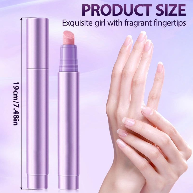 5Pcs Ceramic Cuticle Oil Pusher Pen, 2-in-1 Ceramic Cuticle Pushers Pusher & Oil Pen, Nail Care Pens for Manicure & Pedicure, Hangnails, Dry & Damaged Nails (Purple) Purple - BeesActive Australia