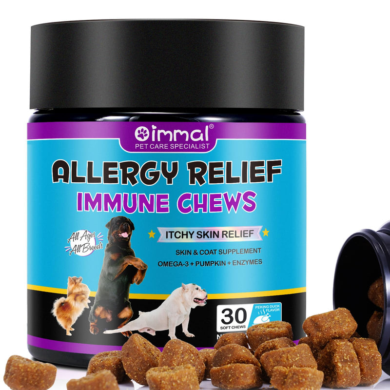 Chews for Itching and Immunity in Dogs, Relieves Immunity from Pet Allergies, Itchy Skin and Healthier Coat, Stops Paw Licking, Relieves Itching for All Breeds and Sizes - 30P - BeesActive Australia