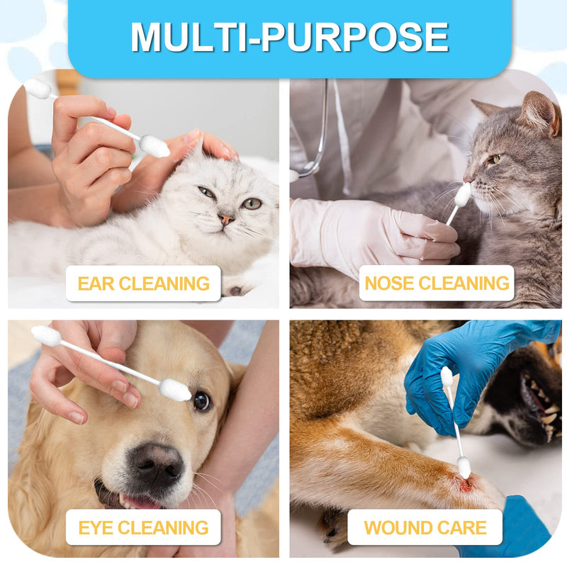 Dog Ear Cleaner dog ear infection treatment Gourd-shaped swabs prevent accidental injury to the ear canal for safer cleaning of your pet's ears. Specifically designed for dogs and cats, L 56 Pcs 56Pcs (1 pack) - BeesActive Australia