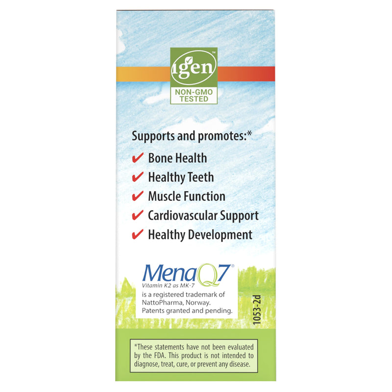 Carlson Kid's Super Daily D3 + K2, 25 mcg (1000 IU), 360 Drops (10.16 mL) | Vitamin D; 22.5 mcg Vitamin K2; Liquid Vitamins D and K; Bone Support