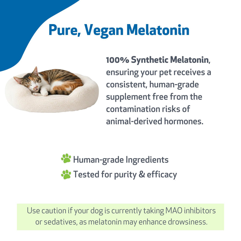 Pet Wellbeing Pet Melatonin for Cats - Vet-Formulated Holistic Feline Sleep Support - Healthy Sleep Patterns, Circadian Rhythm Balance - Cat-Safe Liquid Melatonin Supplement 2 oz (59ml)