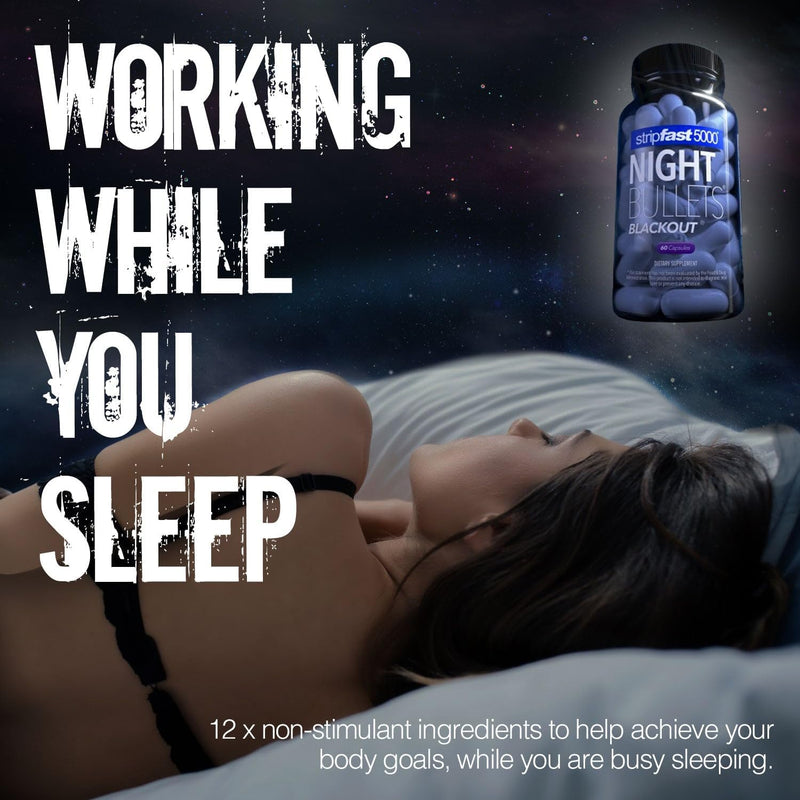stripfast5000 Night Bullet Capsules for Women and Men - 60 Count 60 Count (Pack of 1)