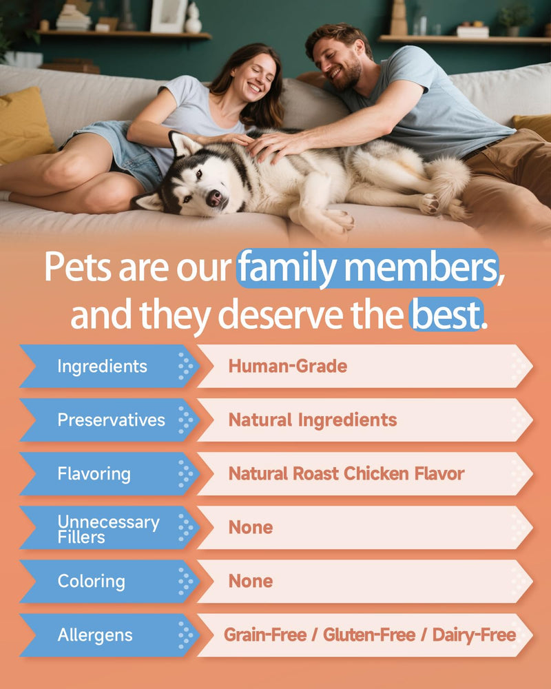 Collagen for Dogs, 60 ML, Roast Chicken Flavor | Grass Fed Dog Collagen, Hip & Joint, Skin & Coat, Digestion, Immune Support, with MSM, Hyaluronic Acid, Biotin