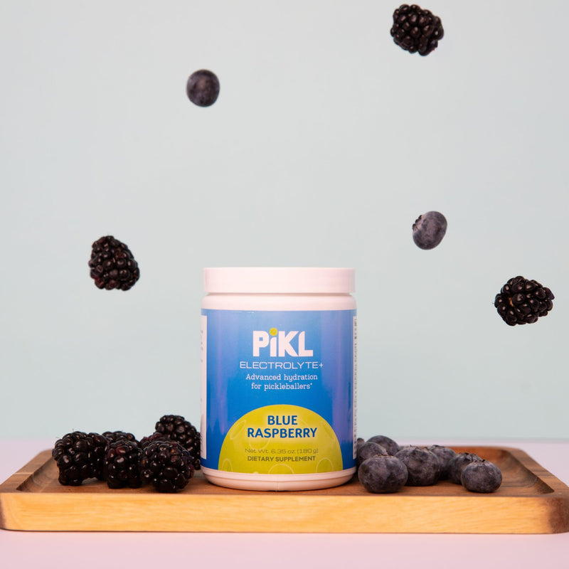 PiKL Nutrition Electrolyte Drink Mix for Pickleball | Magnesium & B-Vitamins | 0g Sugar | 30 Servings (Blue Raspberry) Blue Raspberry
