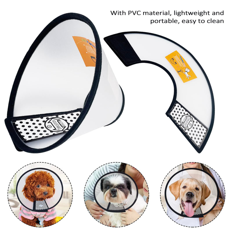 Mesybveo Pack of 2 Neck Brace for Dogs, Cat Neck Brace Made of Plastic, Lightweight Elizabethan Collar, Cone Adjustable Neck Brace for Pets, Dog Funnel for Cats, Dogs (18-27 cm) - BeesActive Australia