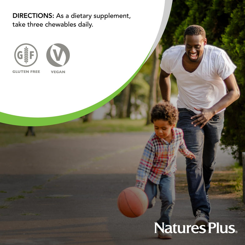 NaturesPlus Hema-Plex Iron - 60 Mixed Berry Chewables - 85 mg Elemental Iron - Total Blood Health - with Vitamin C & Bioflavonoids - Non-GMO, Vegan & Gluten Free - 20 Servings