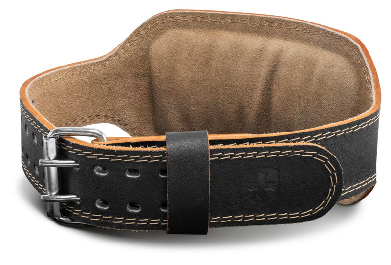 Harbinger Padded Leather Weightlifting Belt 2.0-4" or 6" Width - Foam Cushioning, Tapered Design for Support & Mobility, 6 Inch, Large - BeesActive Australia