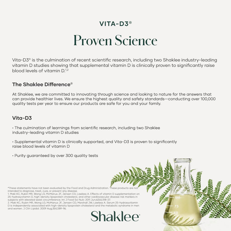 Shaklee - Vita-D3® 2,000 IU - High-Potency Vitamin D3-90 Tablets | Delivers 2,000 IU of vitamin D3, Supports daily vitamin D intake for overall wellness, Maintain healthy calcium absorption
