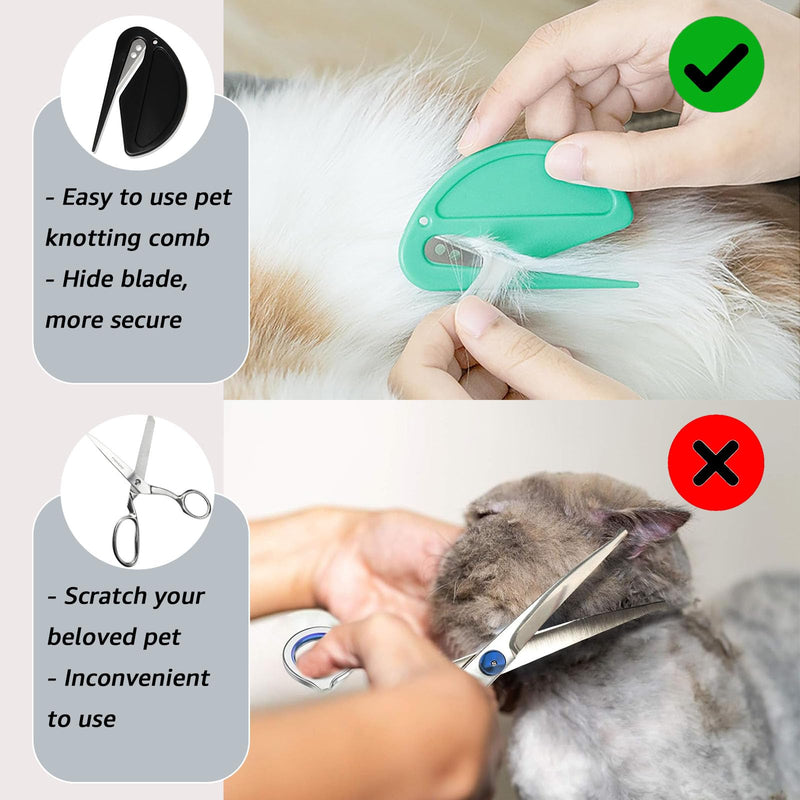 5 PCS Knotting Comb for Cats and Dogs, Pet Knotting Comb for Hair Removal, Pet Hair Removal Tool, Cat Dog Grooming Comb Shedding Tool Hair Remover for Tangled Hair - BeesActive Australia