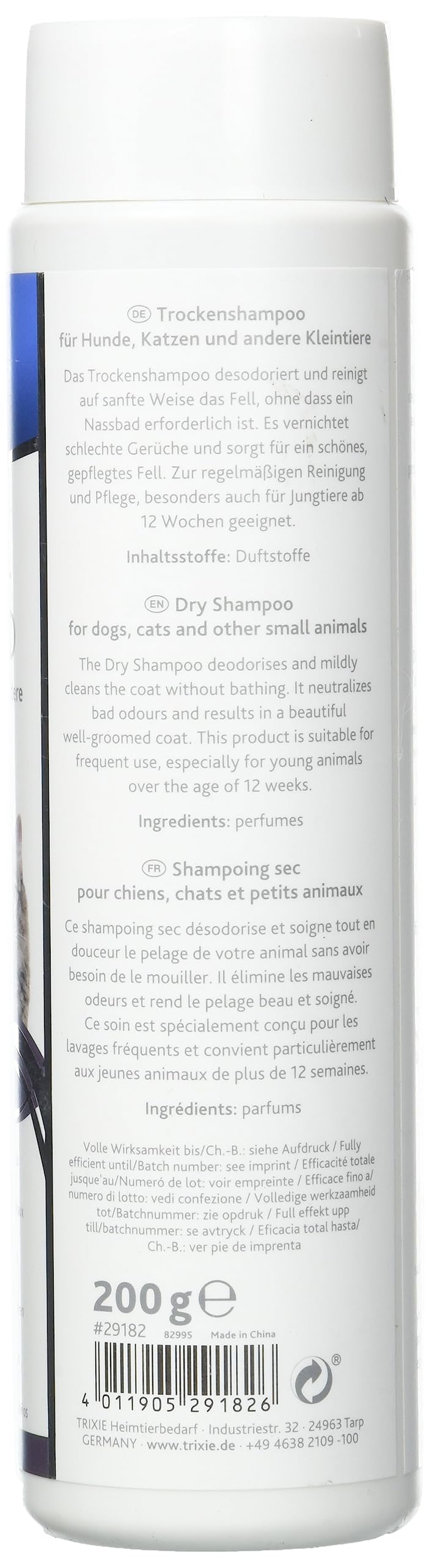TRIXIE dry shampoo, 200 g - 29182 1 piece (pack of 1) - BeesActive Australia