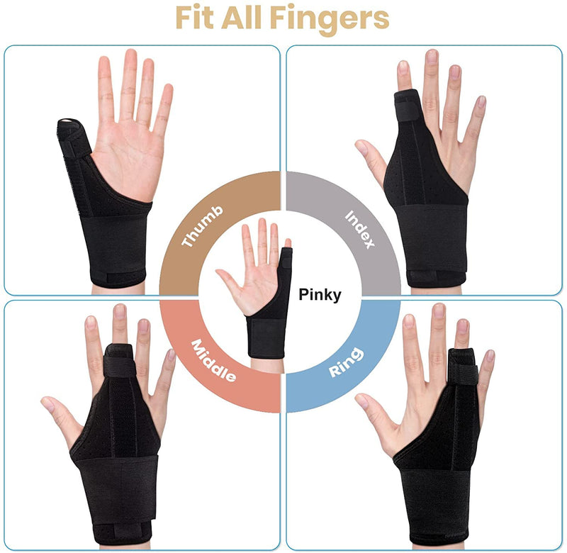 Trigger Finger Splint, Pinky Finger Splints for Broken Fingers, Little Finger Brace Wrist Support for Carpal Tunnel Arthritis Tendonitis Small
