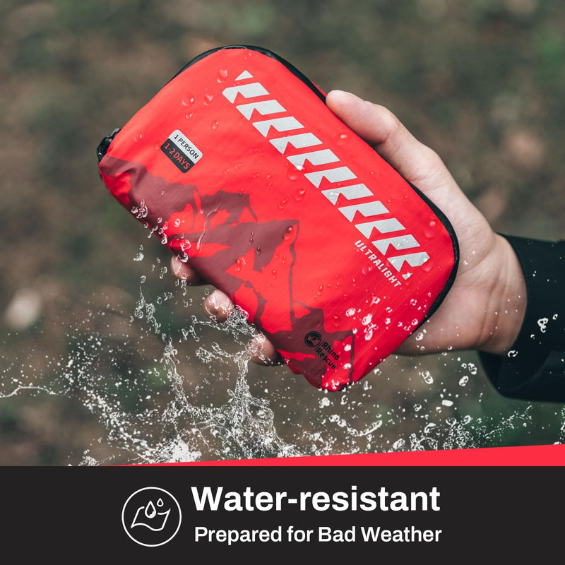RHINO RESCUE Small First Aid Kit Ultralight Water-Resistent Medical Kit for Hiking, Backpacking, Cycling, Travel, Vehicles Mini - BeesActive Australia