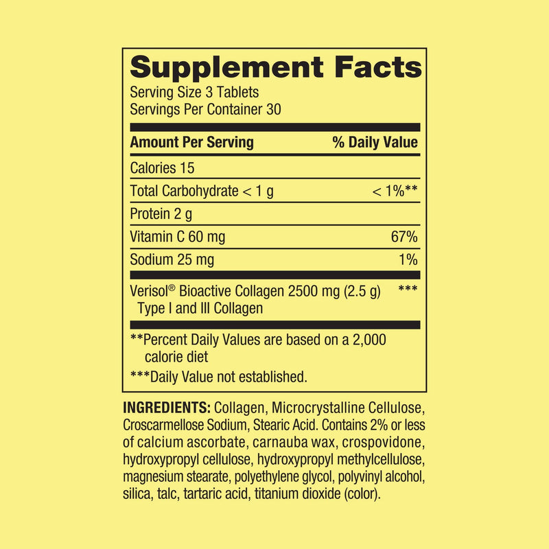 Spring Valley Collagen + C Tablets for Hair/Skin/Nail Health, 2,500 mg, 90 Count, Highly Absorbable, Collagen Plus Vitamin C Bundle with Luall's 45 Diabetes Decoded