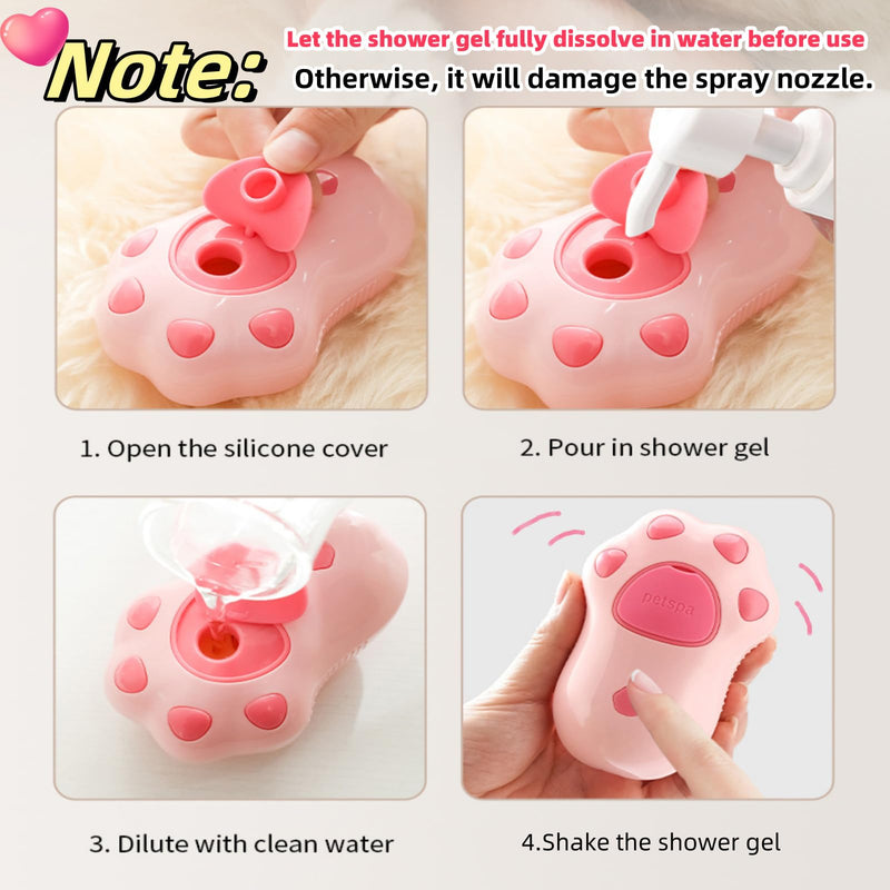 Steam Brush for Cats, 3 In 1 Cat Steamy Brush, New Upgraded Silicone Self-Cleaning Spray Cat Brush for Shedding, Pet Steam Brush, Dog Steam Brush, Pet Hair Cleaning Brush for Cat Dog PINK - BeesActive Australia