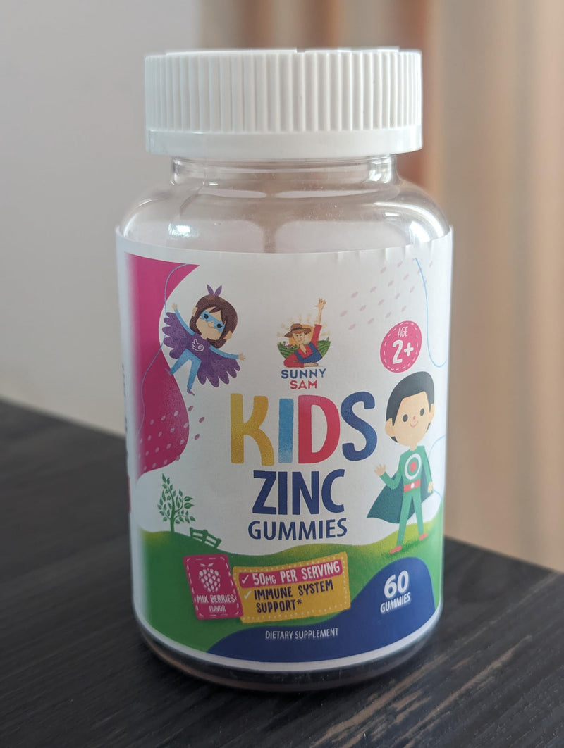 Zinc Gummies for Kids - Chewable Zinc Gummy Supplement for Children Immune Support - Low Sugar Natural Antioxidant Non-GMO Vitamin Chewables for Toddlers & Teens - 2Pack 120 Count (Pack of 1)