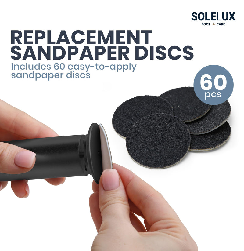 Upgraded 2025 Electric Foot File – Callus Remover for Women & Men with Adjustable Speed, 60 Sanding Pads & Dead Skin Exfoliation – at-Home Pedicure Tool for Dry, Cracked Feet(Black) Black - BeesActive Australia