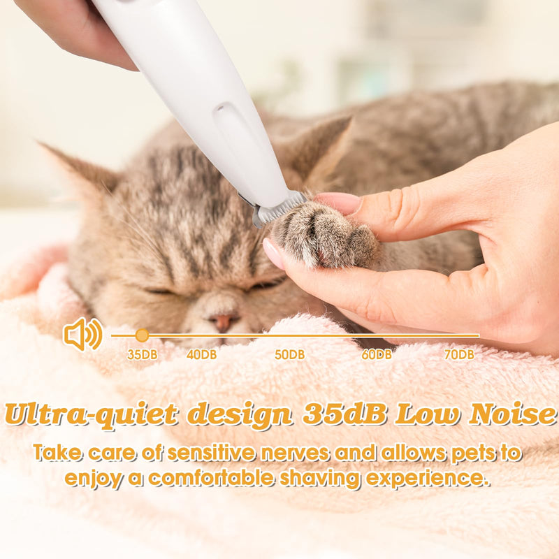 Palksky Dog Paw Trimmer, Upgraded 18mm-Blade Electric Dog Clippers for Groomming with Led Display, Waterproof Pet Micro Precision Trimmer, Rechargeable Hair Shaver for Paws, Ears, Face, Rump and Eyes One Speed - BeesActive Australia