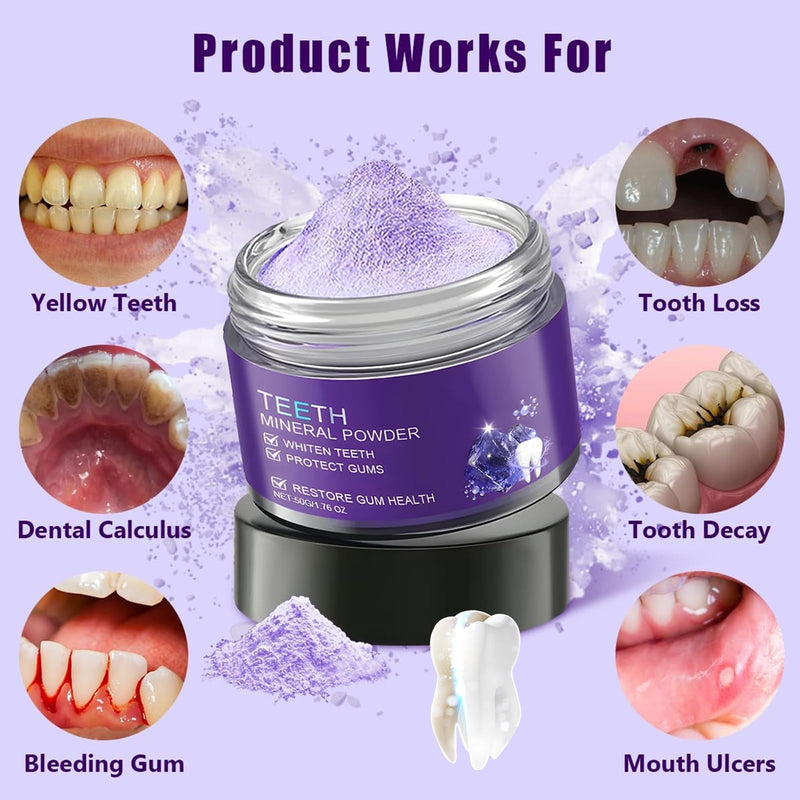 Teeth Restoration Mineral Powder, 2 Pcs Natural Mineral Tooth Powder