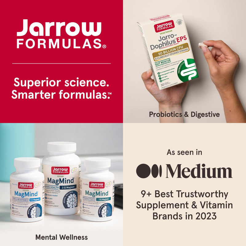 Jarrow Formulas Pantothenic Acid B5 500 mg - 100 Veggie Caps - Essential B Vitamin Dietary Supplement - Energy Production & Metabolism Support - 100 Servings (Pack of 4) 100 Count (Pack of 4)