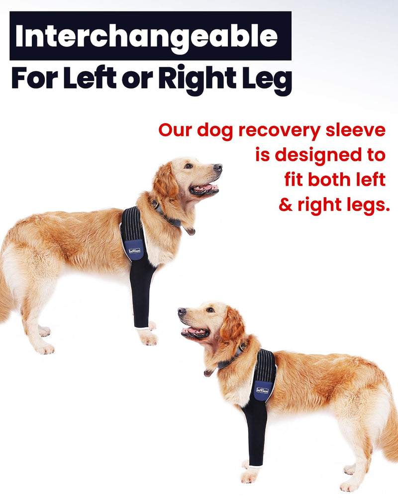 Dog Front Leg Sleeve, XLarge, Comfortable, Breathable Material, Adjustable Elastic Band, for Hot Spots, Wounds, Bandages - BeesActive Australia