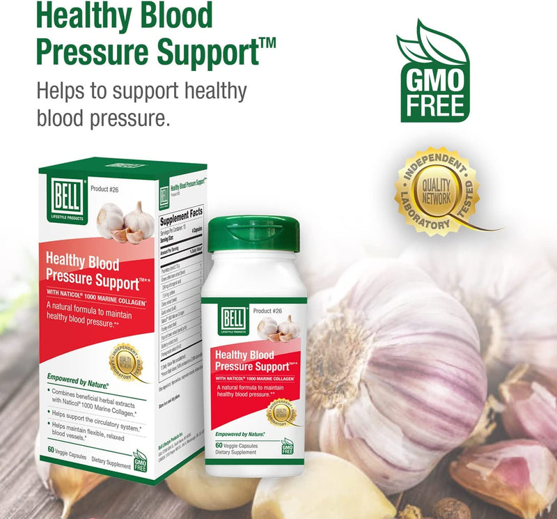 Bell Healthy Blood Pressure Support‚Ñ¢ Unique Blend - Natural Blend of Green Coffee Bean Extract, Garlic & Celery Seed Extract Blood Pressure Supplements - 2 Pack of 60 Capsules Each, Vegan, Non-GMO - BeesActive Australia