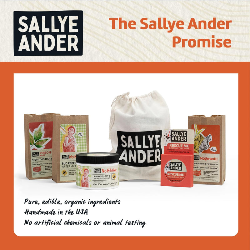 SALLYEANDER Heavy Duty Foot Therapy Cream - 2oz - Essential Oil Infused Healing Formula - Bold Tea Tree Oil, Mint, & Herbal Scent - Moisturize Dry Cracked Feet - BeesActive Australia
