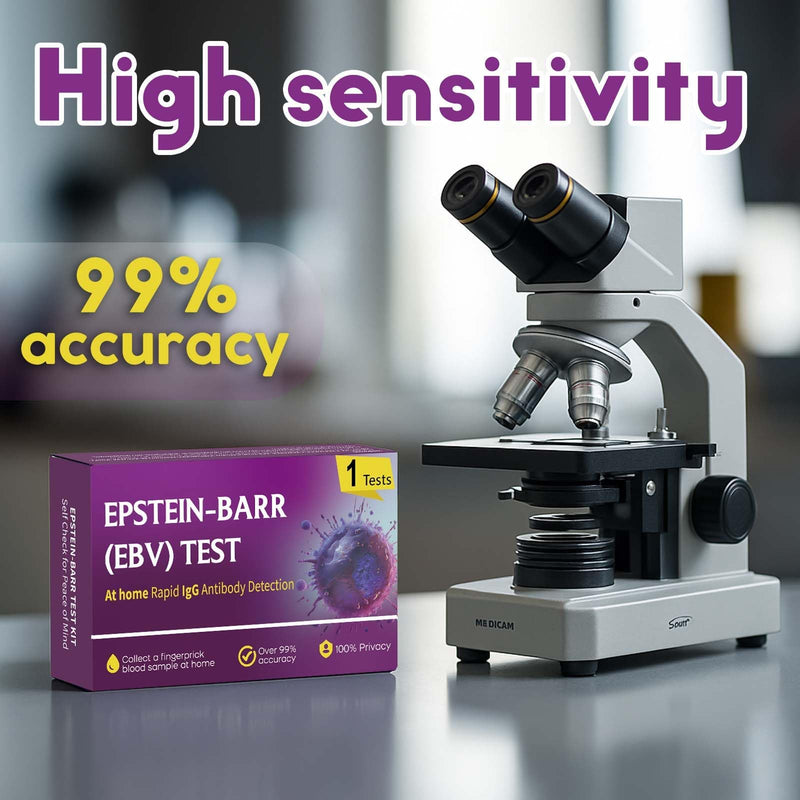 EBV at-Home Test Kit | Detects IgG Response to VCA & EBNA | 15-Minute Rapid Result | Easy Fingerstick Sample