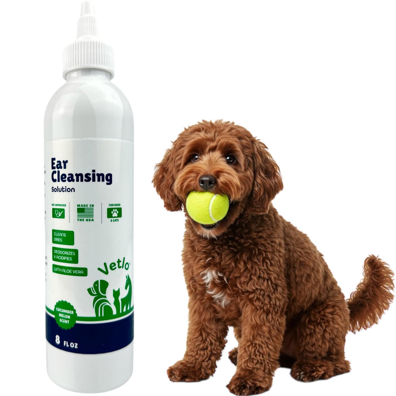 Dog Ear Infection Treatment, Ear Cleaner with Aloe Vera Formula for Ear Cleaner Dog, Prevents Infections, Natural and Gentle Ear Care Solution for Dogs, 8 oz