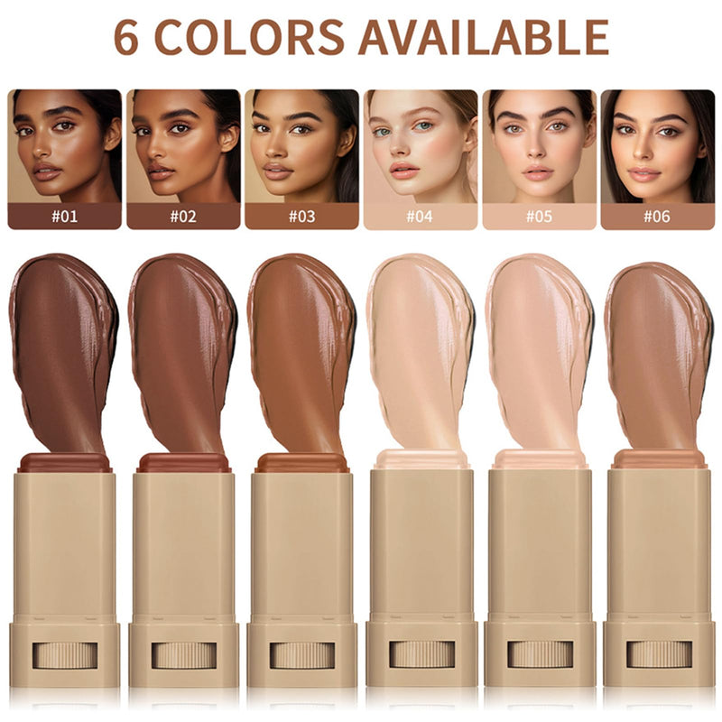 Foundation Stick Beauty Balm Serum Boosted Skin Tint, Serum Boosted Skin Tint Balm, Solid Tinted Moisturizing SerumContour Stick Foundation FaceStick, Longwear ContourStick, Natural Finish (#3) #3